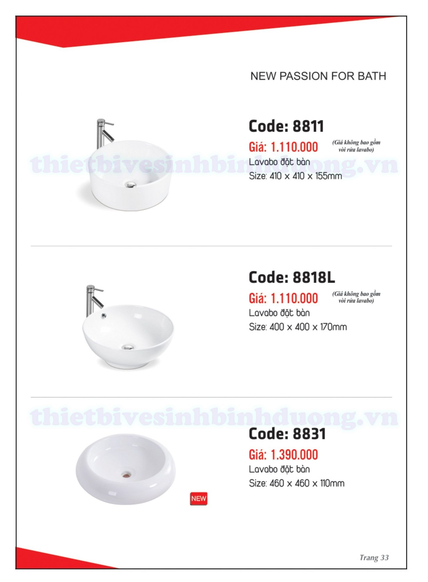 Lavabo Kassani 8818L